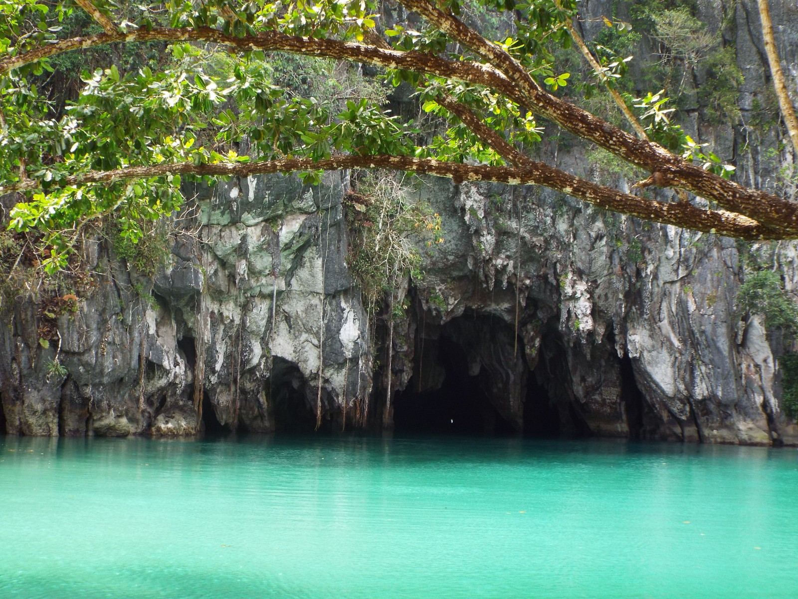 Underground cave entrance