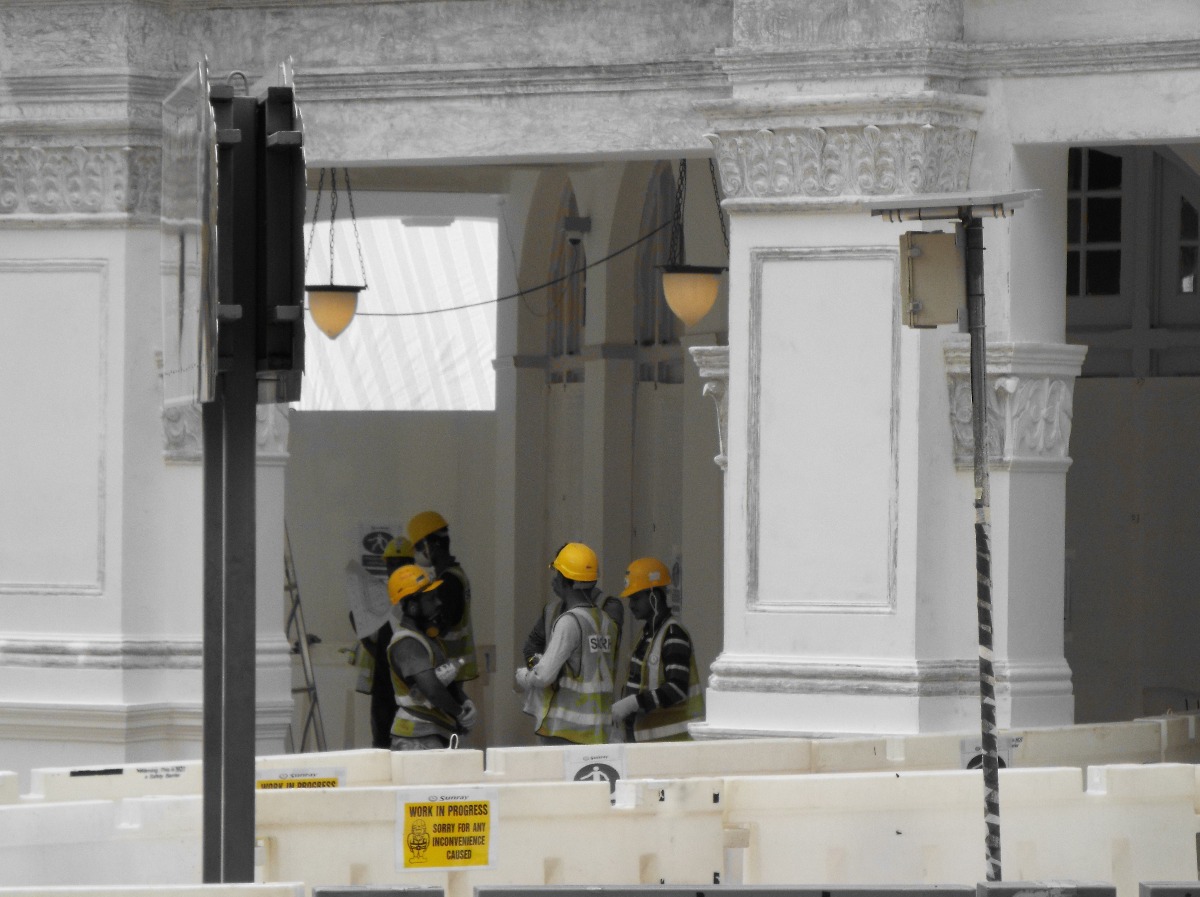 Construction men at work